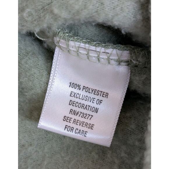 Croft & Barrow Sport Embroidered Snowman Cardigan Green Fleece Women's Medium - Picture 7 of 8